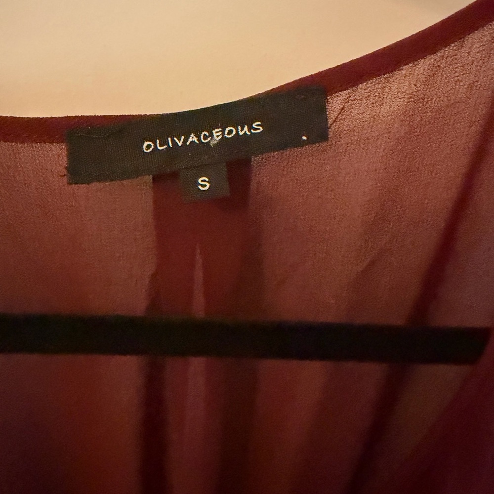 Olivaceous Deep Burgundy Long Sleeve Dress - Picture 4 of 4